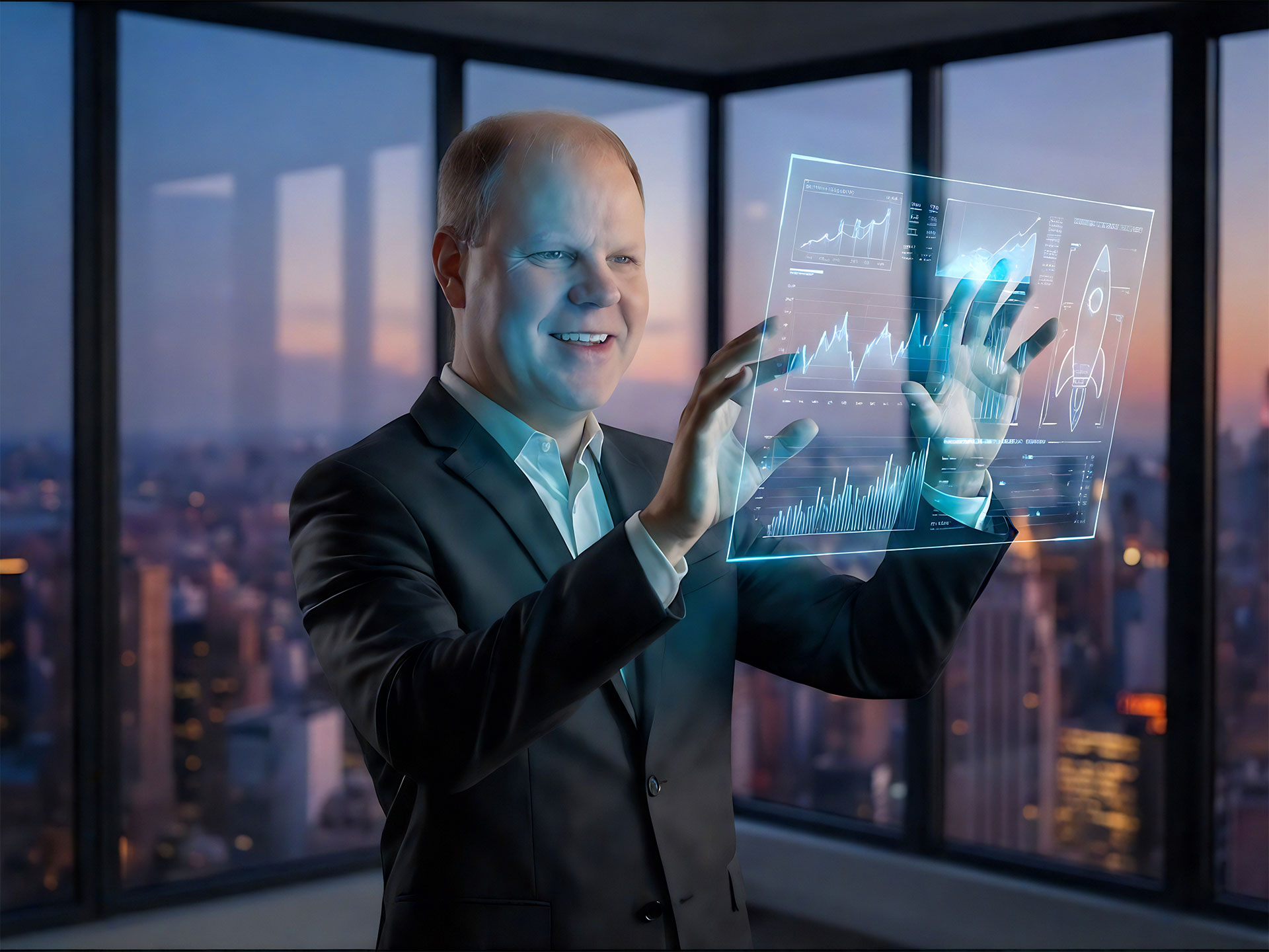 Matt Domo enterprise AI readiness assessment futuristic dashboard visualization for Fortune 500 leaders